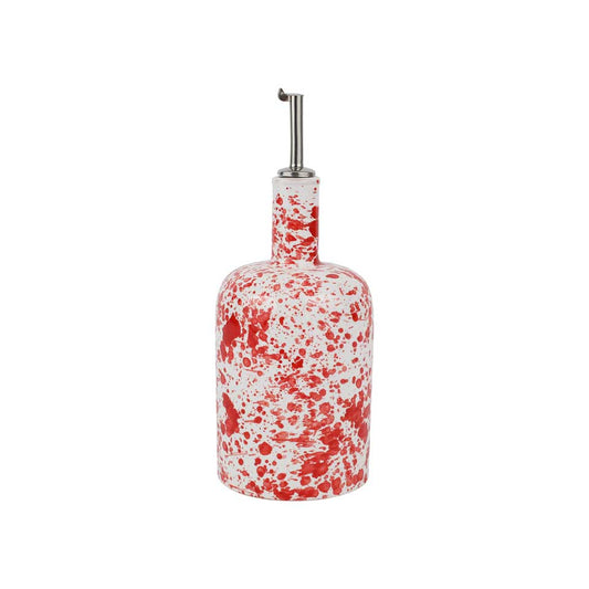 Red Splatter Olive Oil Bottle
