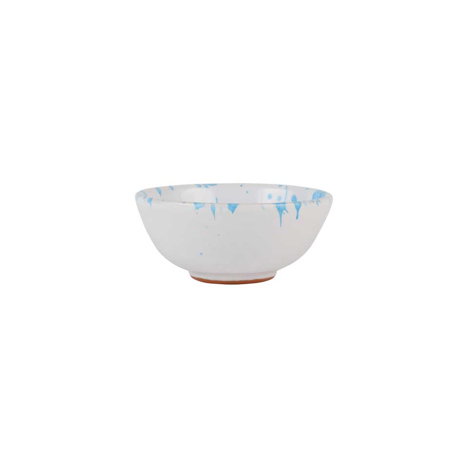 Aqua Splatter Dipping Bowl