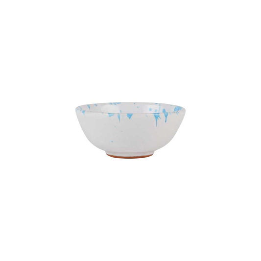 Aqua Splatter Dipping Bowl