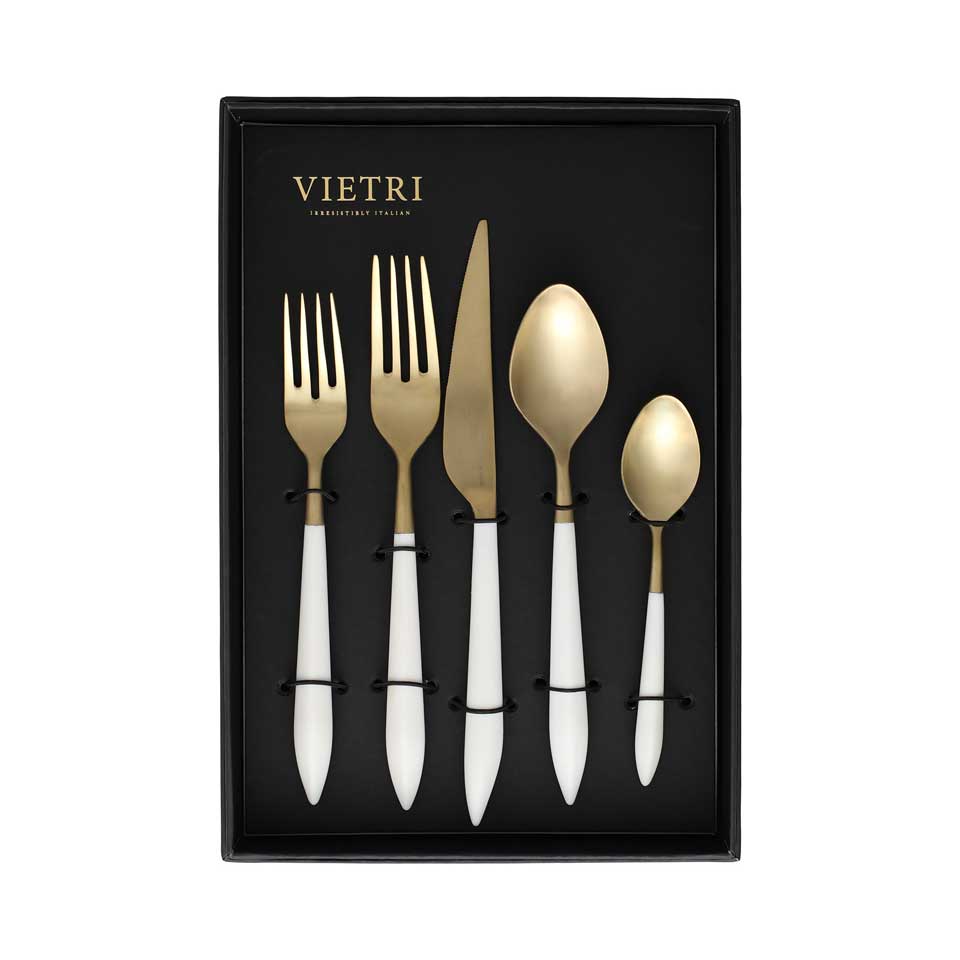 Oro & White Five-Piece Place Setting Ã¢ÂÂ Set of 4