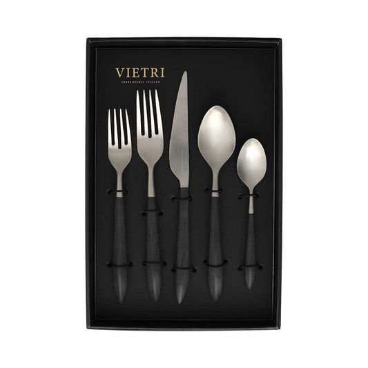Argento & Black Five-Piece Place Setting Ã¢ÂÂ Set of 4