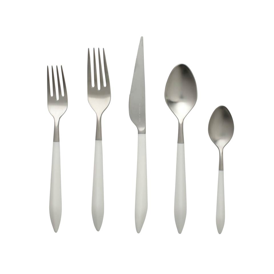 Argento & White Five-Piece Place Setting