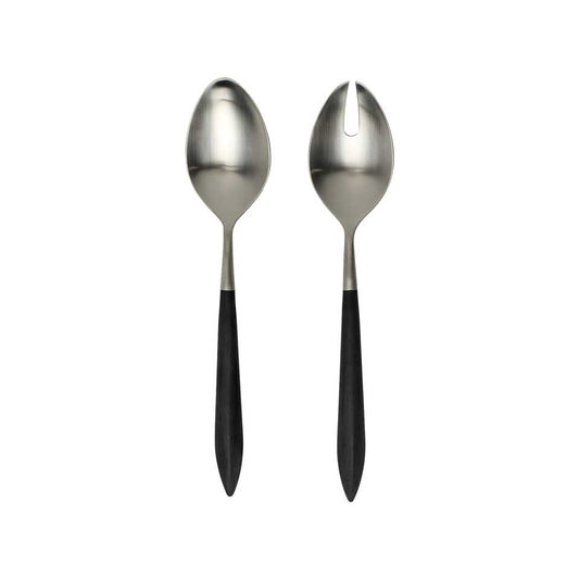 Argento & Black Salad Serving Set