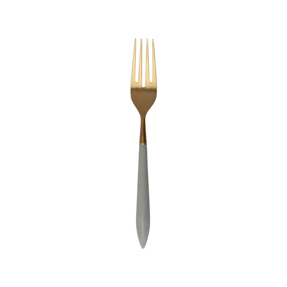 Oro & Light Gray Serving Fork