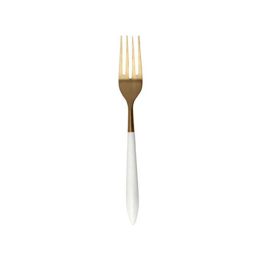 Oro & White Serving Fork