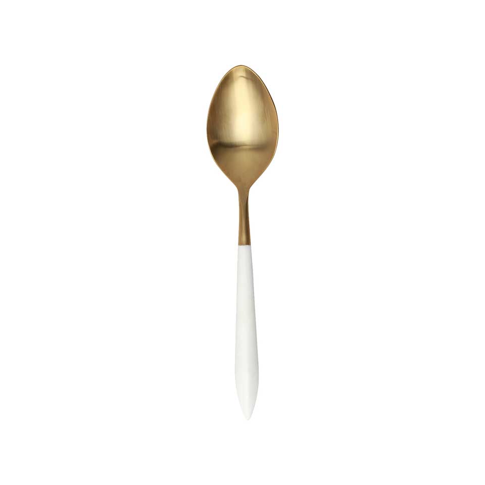 Oro & White Serving Spoon