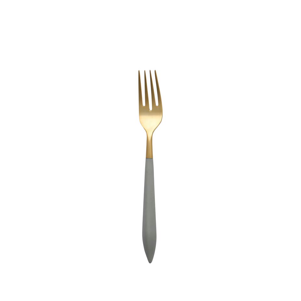 Oro & Light Gray Salad Fork