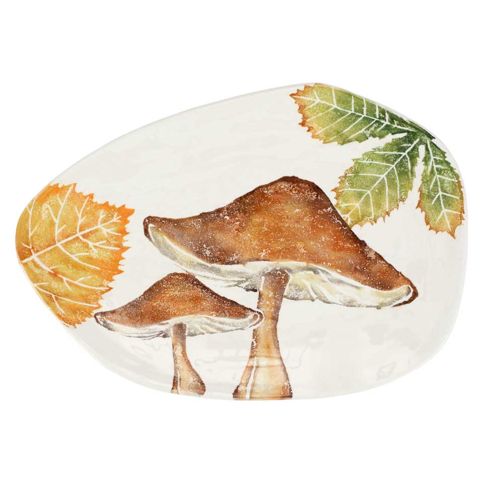 Mushrooms Oblong Oval Platter