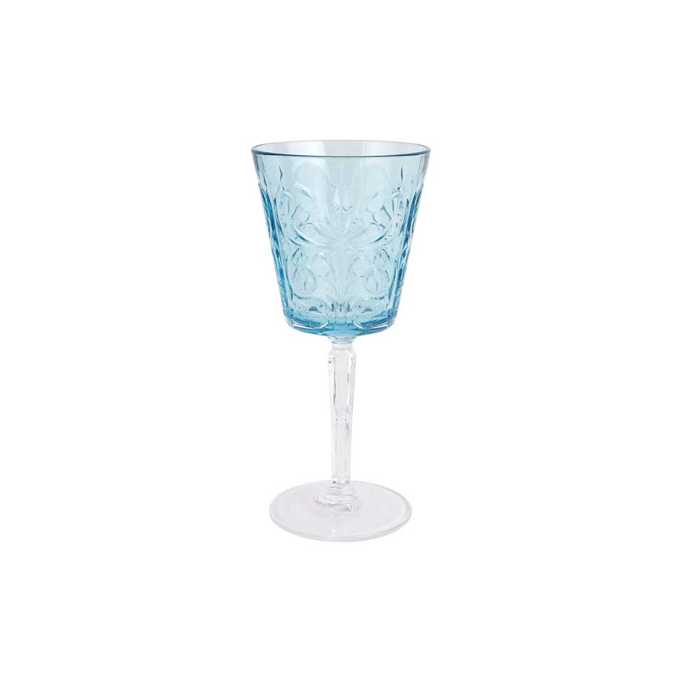 Light Blue Wine Glass