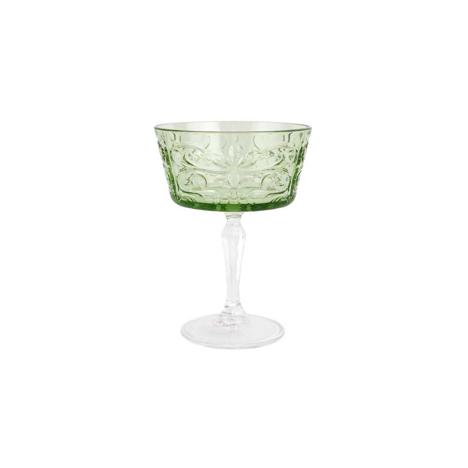 Mint Green Coupe Champagne Glass