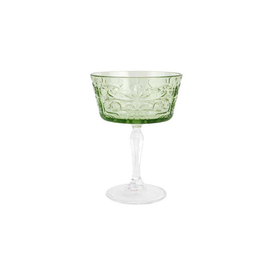 Mint Green Coupe Champagne Glass