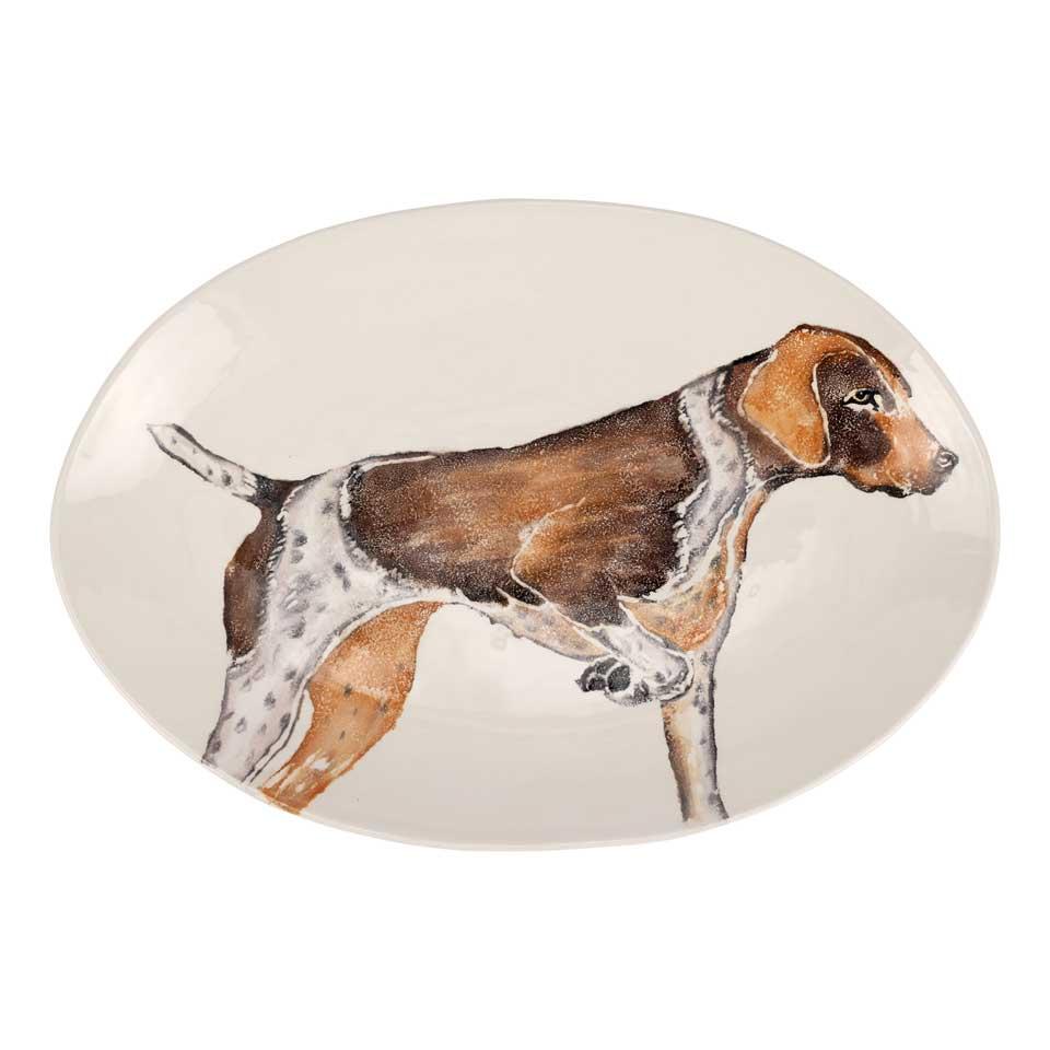 Pointer Shallow Oval Bowl