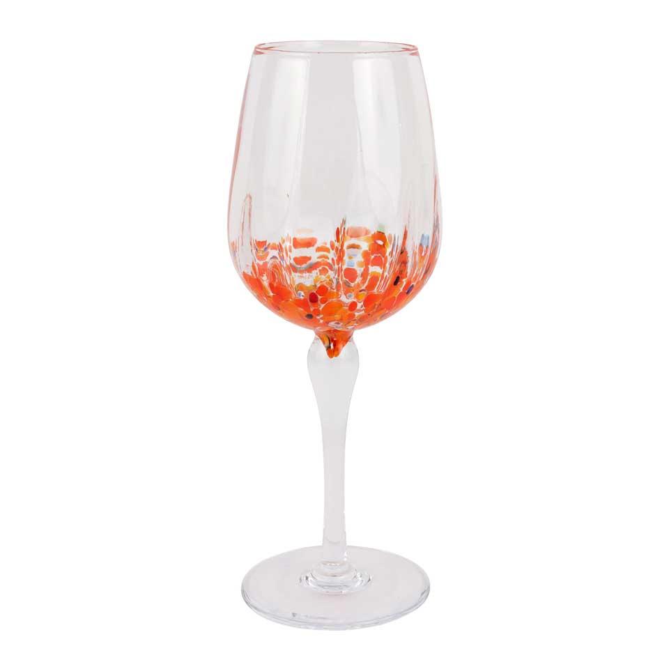 Orange Wine Glass