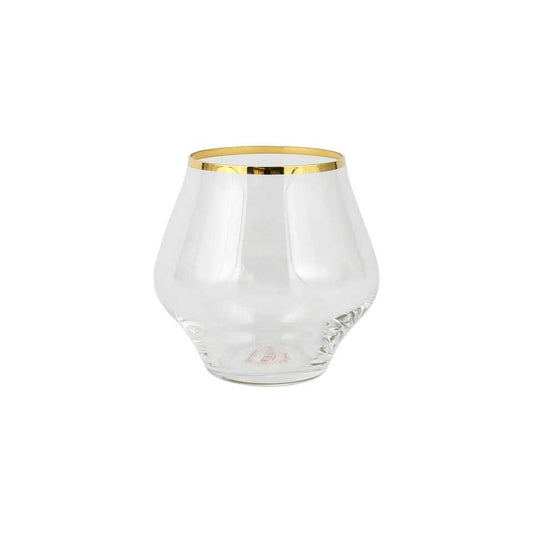 Gold Stemless Wine Glass