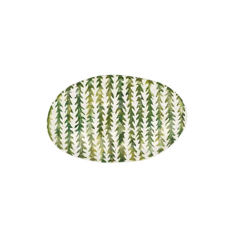 Leaves Small Oval Platter