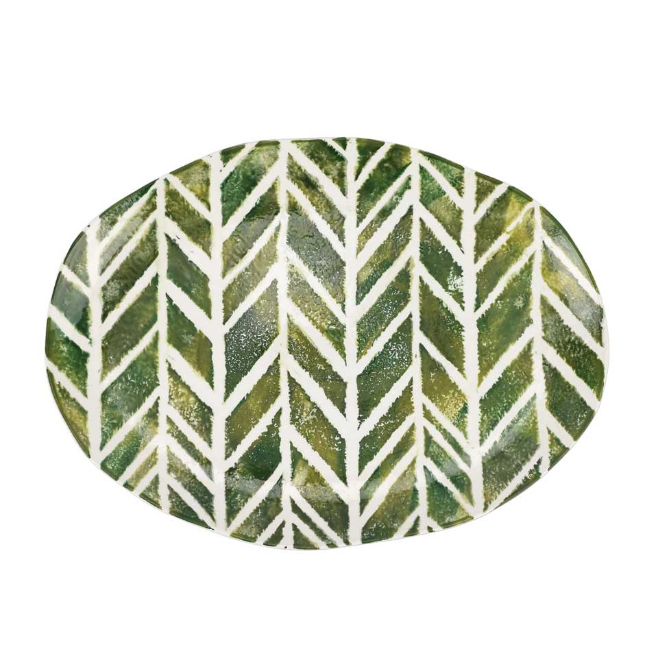Geometric Medium Oval Platter