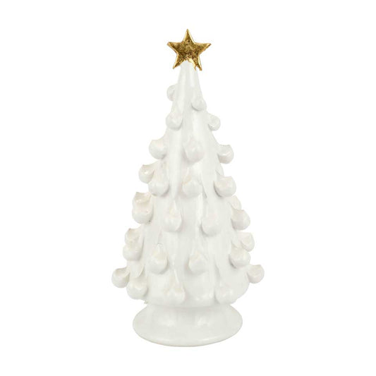White Medium Tree with Gold Star