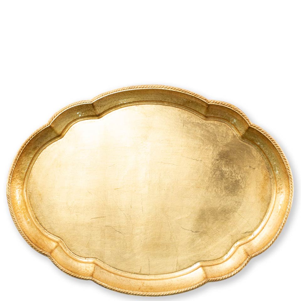 Gold Large Oval Tray