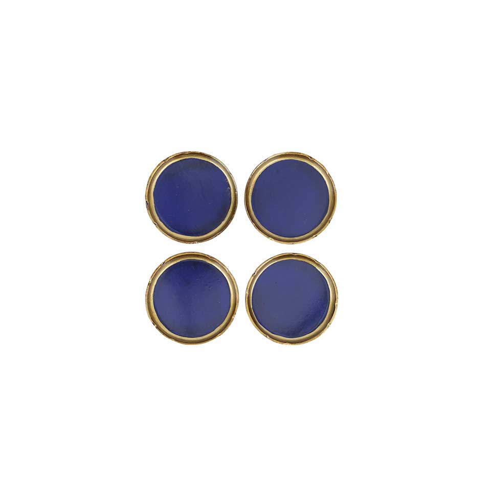 Cobalt & Gold Coasters - Set of 4