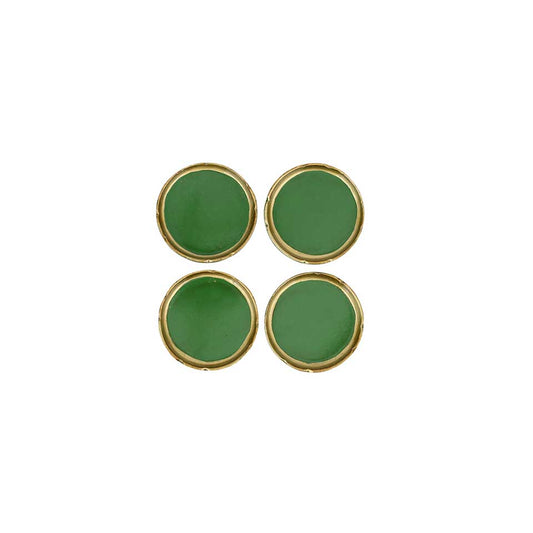 Green & Gold Coasters - Set of 4
