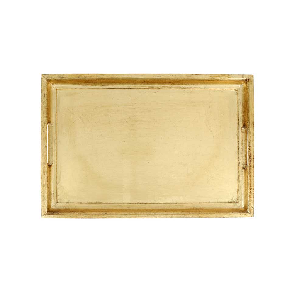 Gold Medium Rectangular Tray