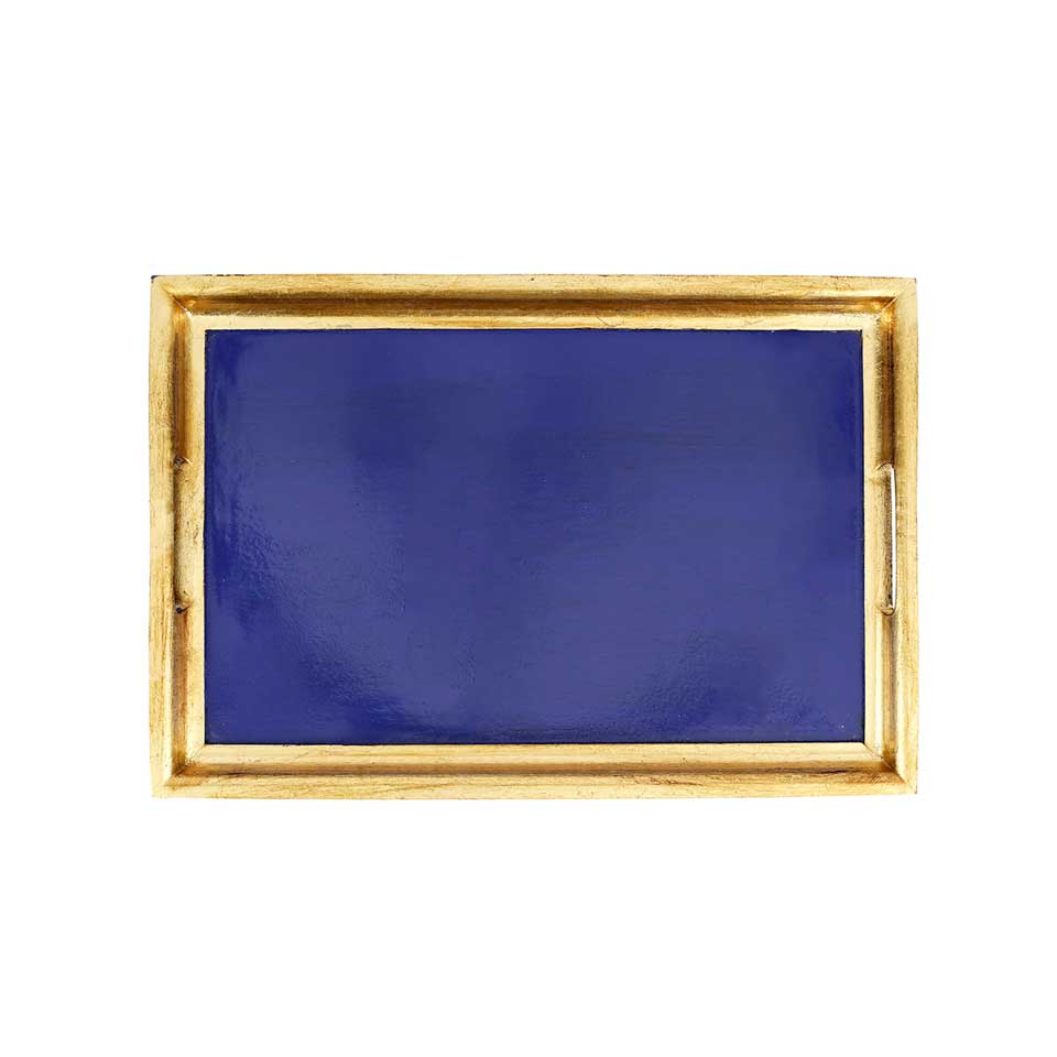 Cobalt & Gold Medium Rectangular Tray