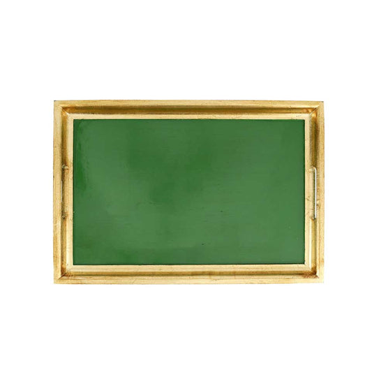 Green & Gold Medium Rectangular Tray