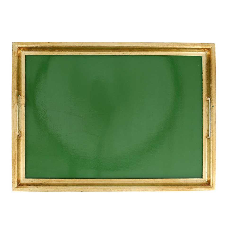 Green & Gold Large Rectangular Tray