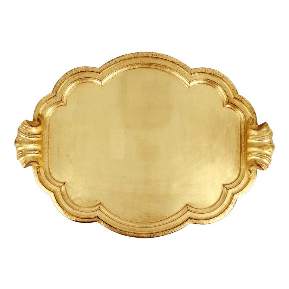 Gold Handled Large Tray