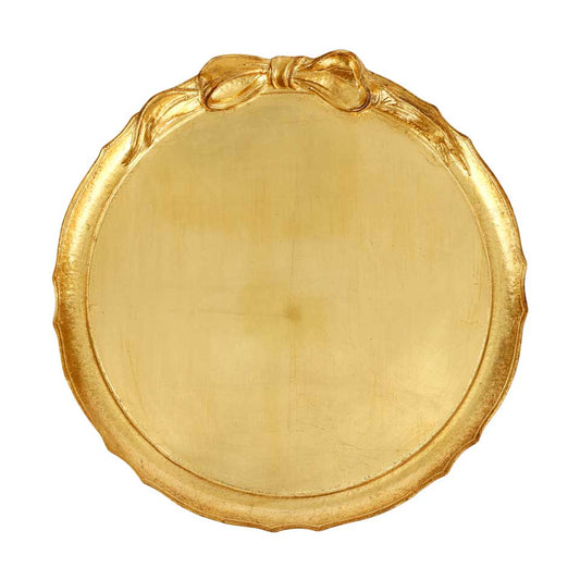 Gold Bow Round Tray