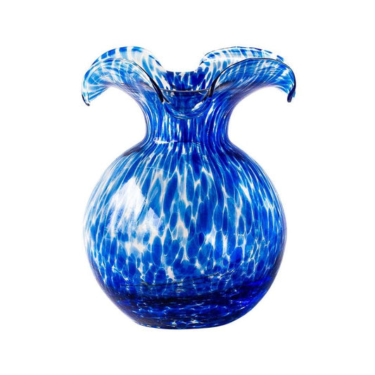 Cobalt Tortoiseshell Small Fluted Vase