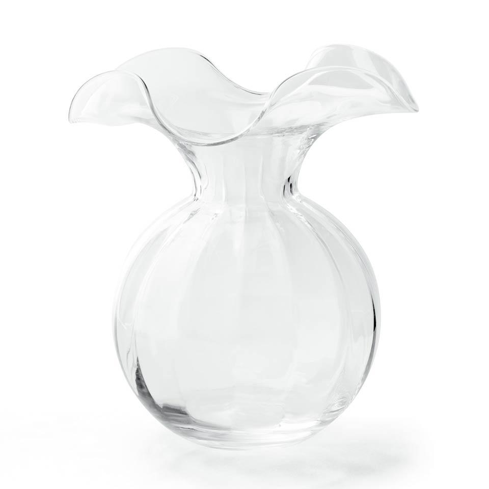Clear Medium Fluted Vase