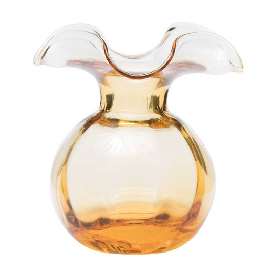 Amber Medium Fluted Vase