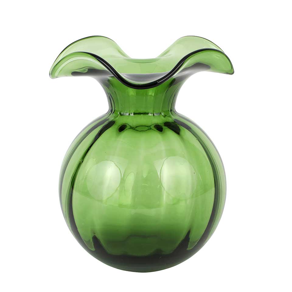 Dark Green Medium Fluted Vase