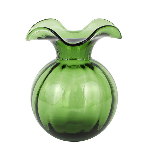 Dark Green Medium Fluted Vase
