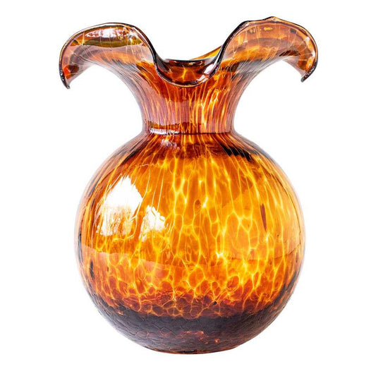 Brown Tortoiseshell Medium Fluted Vase
