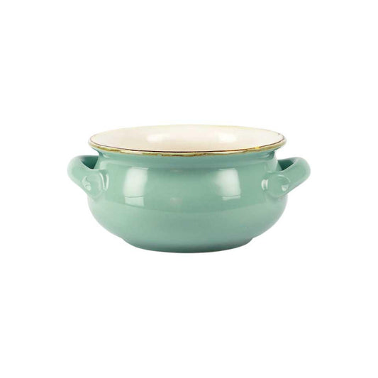 Aqua Small Handled Round Baker