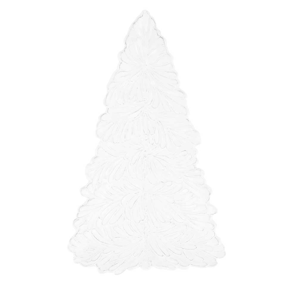 White Figural Tree Small Platter