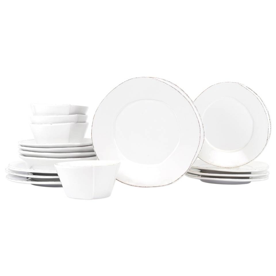 White Sixteen-Piece Place Setting