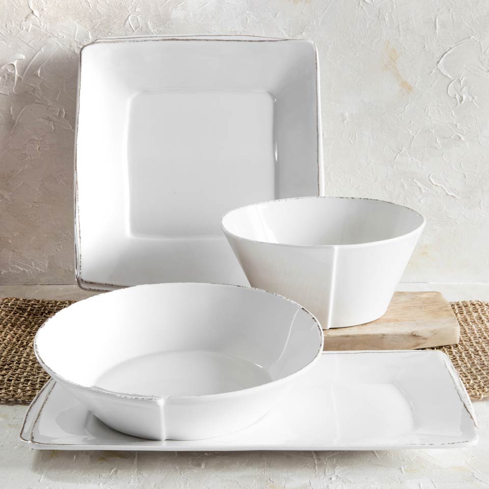 White 4-Piece Serveware Set