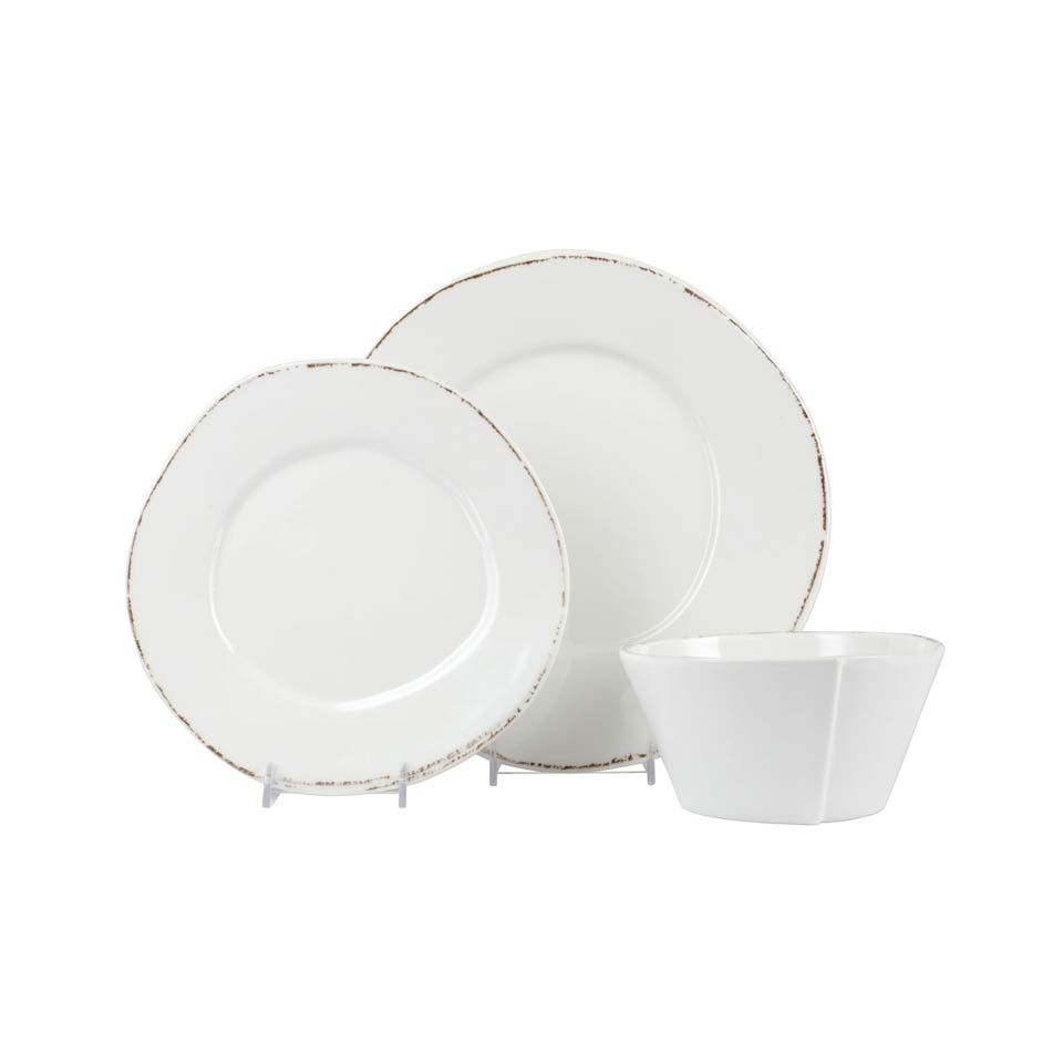 White Three-Piece Place Setting