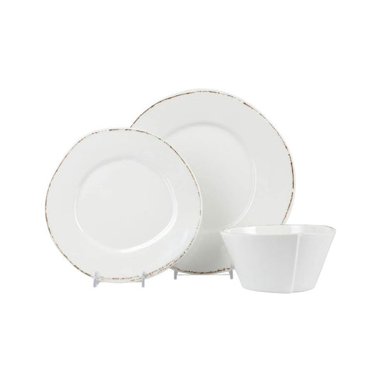 White Three-Piece Place Setting