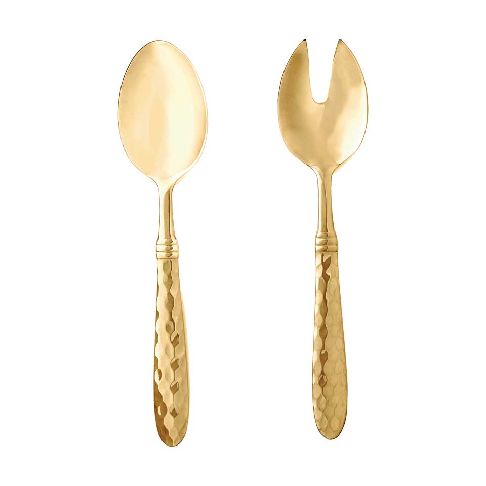 Gold Salad Server Set