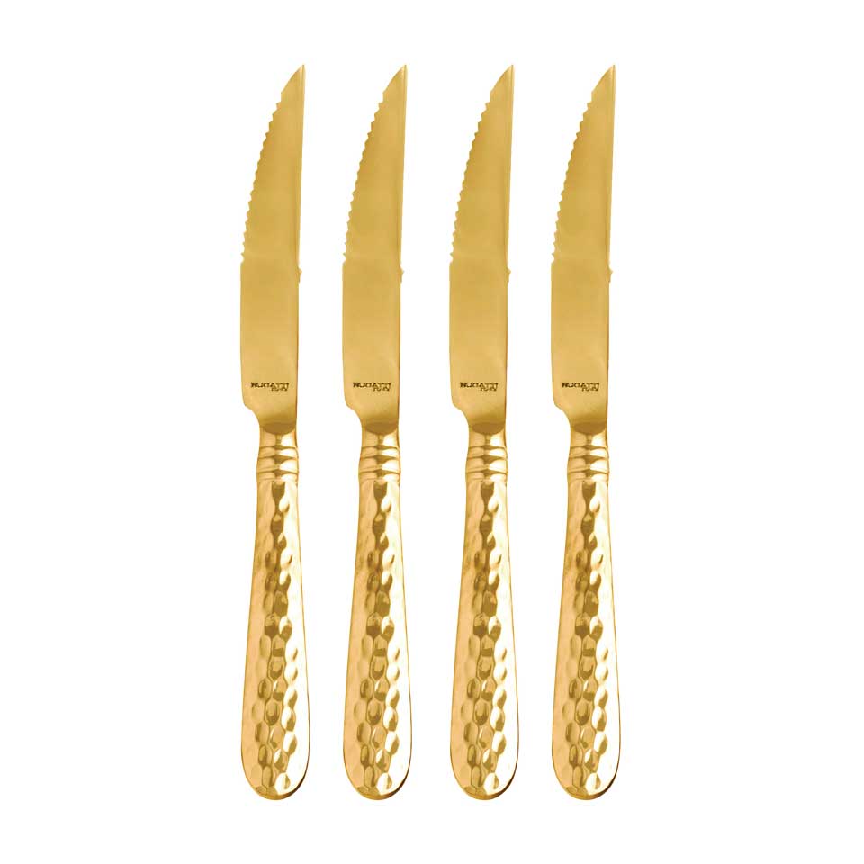 Gold Steak Knives - Set of 4