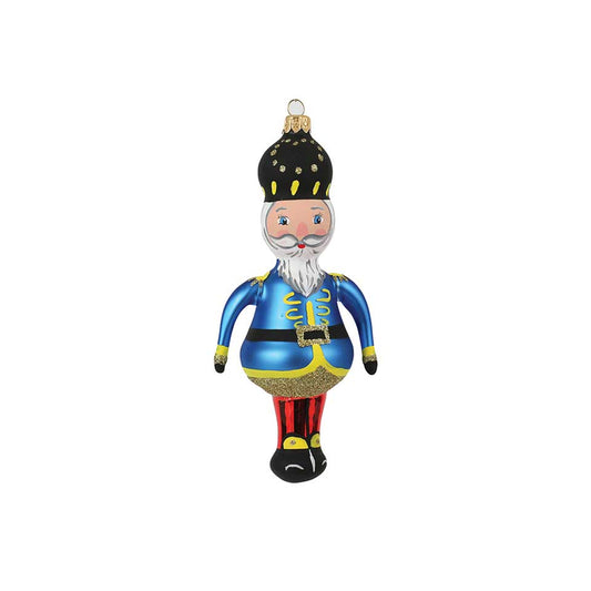 Figural Blue Nutcracker Ornament