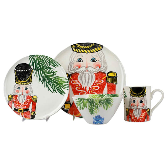 Red Four-Piece Place Setting