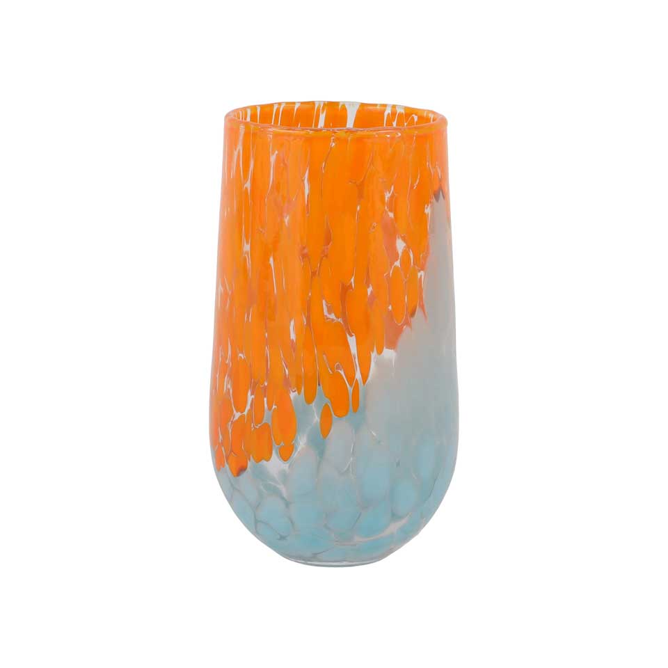 Orange and Light Blue High Ball