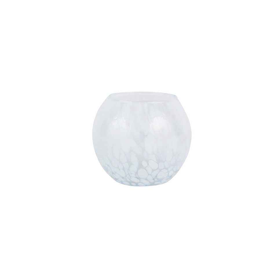 White Round Bud Vase