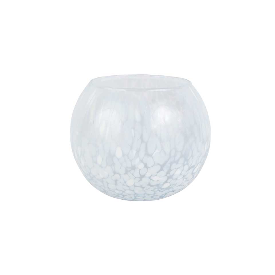 White Small Round Vase