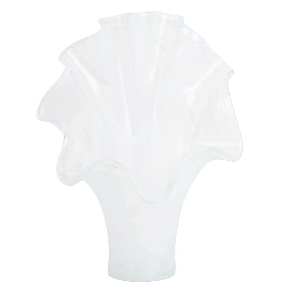 White Fanned Vase